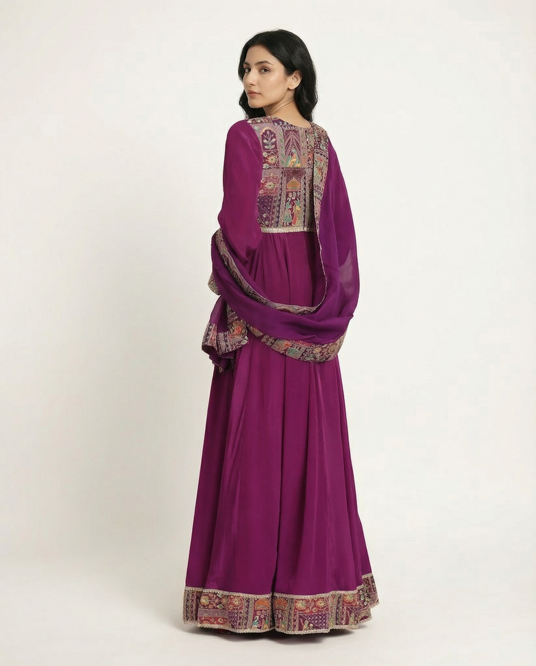 Shabnoor Afghan Dress – Royal Purple