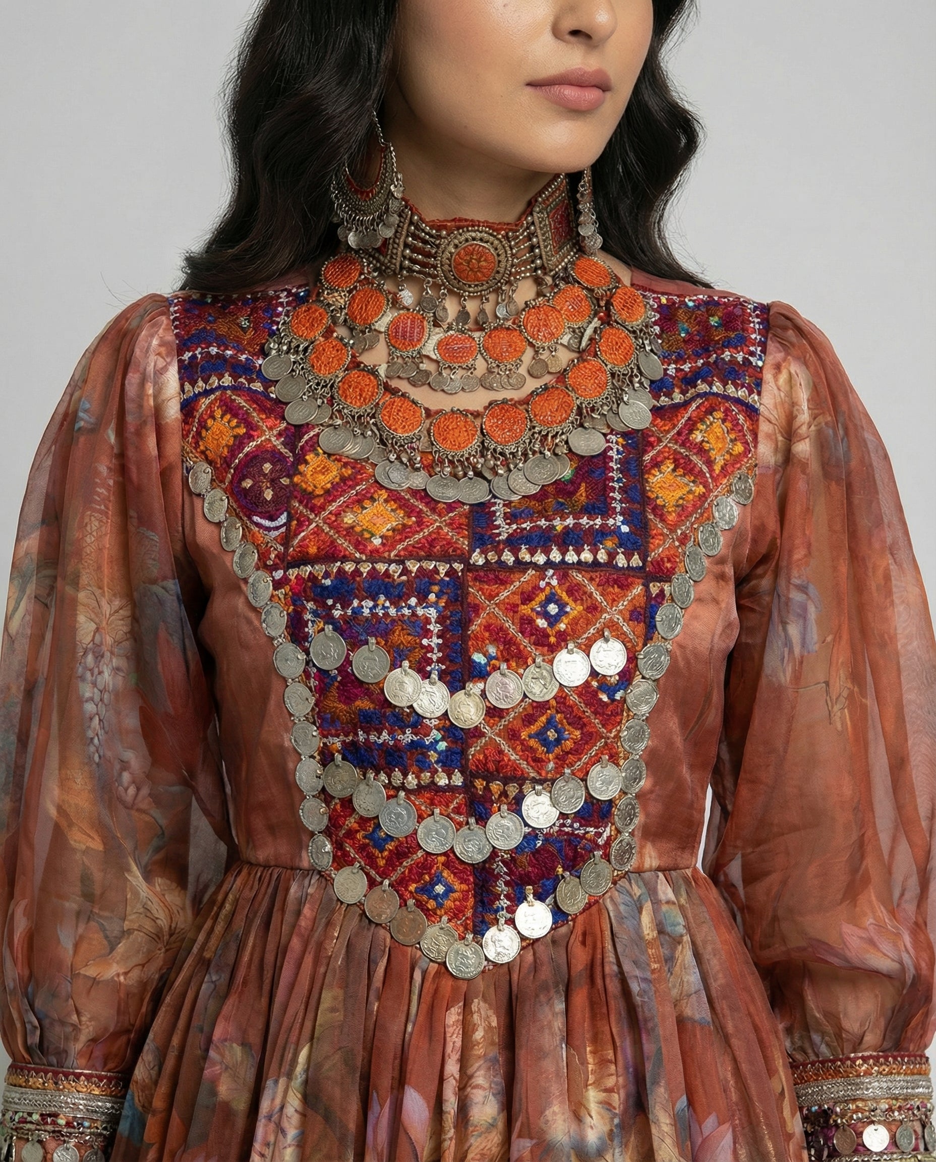 Parwana Red Afghan Dress