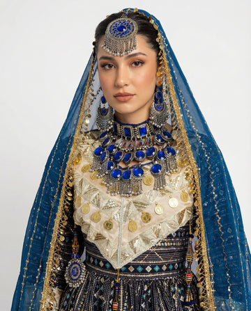 Blue Gem Set- Afghan Jewelry